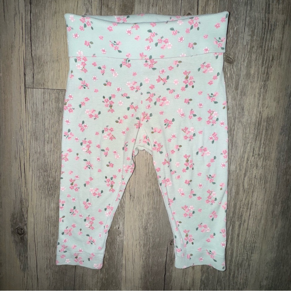โ๏ธ6/$20โ๏ธ H&M Mint Floral Leggings - Picture 7 of 7